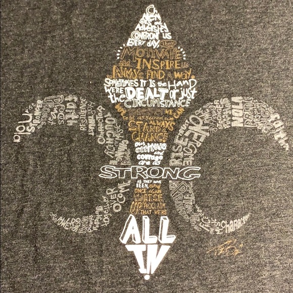 ⚜️unisex Fleur-De-Lis Tee from Drew Brees’ 9 apparel - Picture 2 of 4